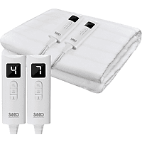 MediaMarkt SANBO Elektrische Deken - 150 x 160 cm - Wasmachinebestendig - Onderdeken - Met Hoekelastieken Warmtedeken Wit aanbieding