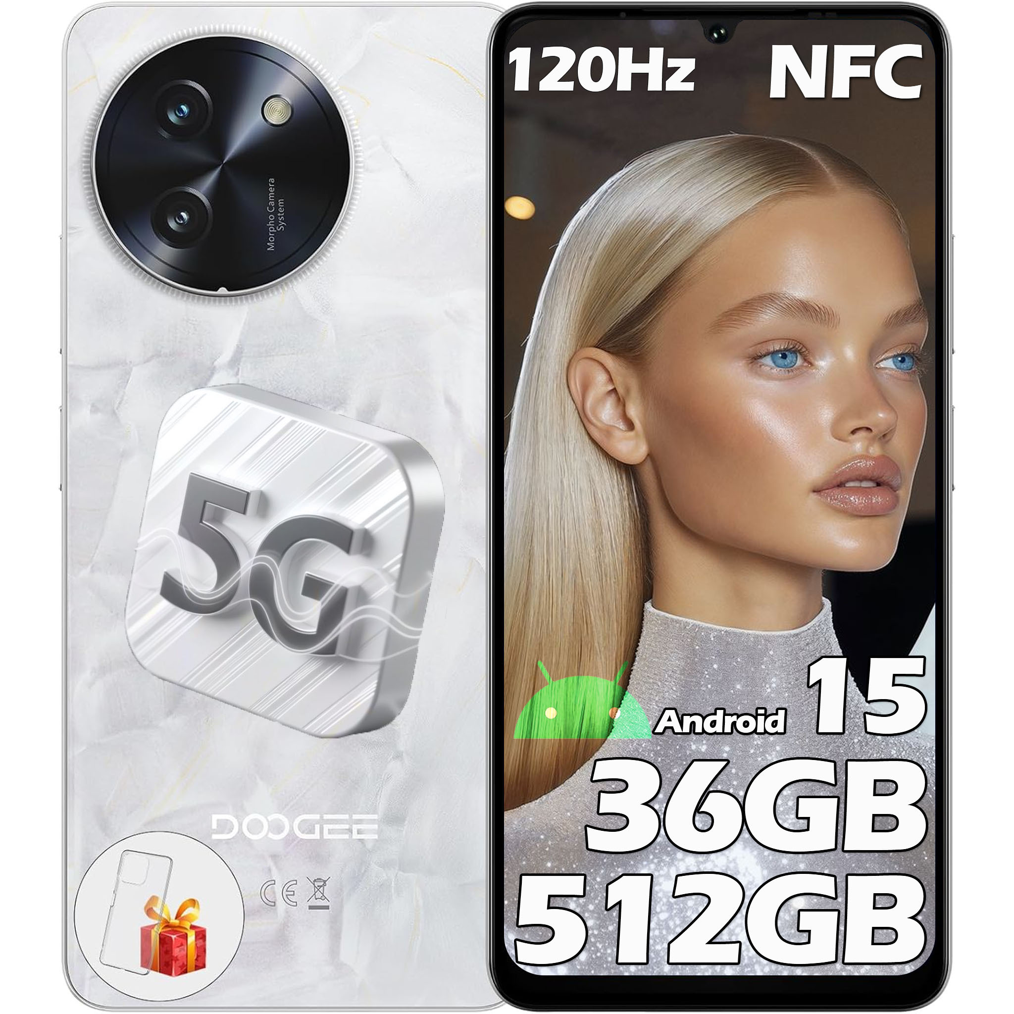 DOOGEE Note 59 PRO+ 5G Smartphone – 36GB RAM, 512GB Speicher, 6,75 Zoll 120Hz Display & 6250 MAh Akku