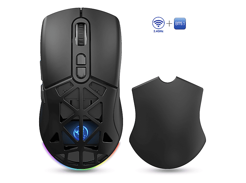 EYUSALL T26B 2,4 GHz Dual-Modus 650 mAh Gaming-Maus, Kabellos, 4800 DPI ...