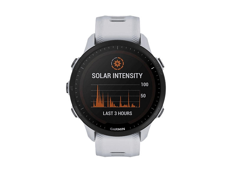 GARMIN Forerunner 955 Solar, Smartwatch, Universalgröße, WHITE GREY