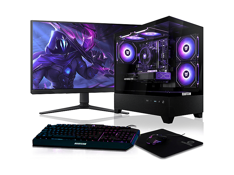 BEASTCOM Q5 | Pro Gaming | Komplett-Set, Gaming-PC mit AMD Ryzen™ 9, 16 GB RAM, 1 TB SSD, AMD Radeon™ RX 9070, Windows 11 Pro