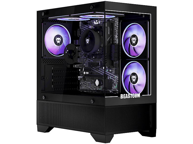 BEASTCOM Q3 | Essential Gaming, Gaming PC mit AMD Ryzen™ 3 Ryzen™ 3 Prozessor, 16 GB RAM, 512 GB SSD, AMD, AMD Radeon™ RX Vega 8, Windows 11 Pro