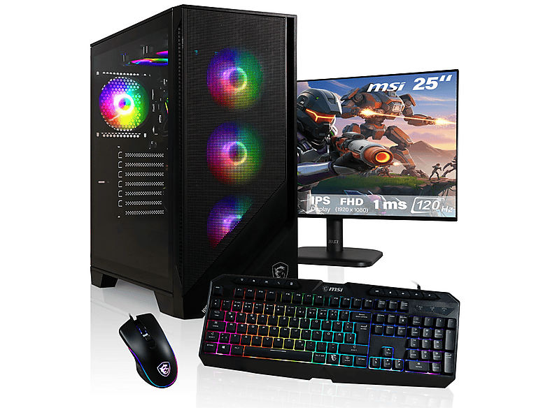 HYPER BYTE Gen2 Gaming | Komplett-Set PC, Gaming-PC Komplettsystem Ryzen™ 7, 16 GB RAM, 1000 GB SSD, AMD Radeon™ RX Vega 8, Windows 11 Pro