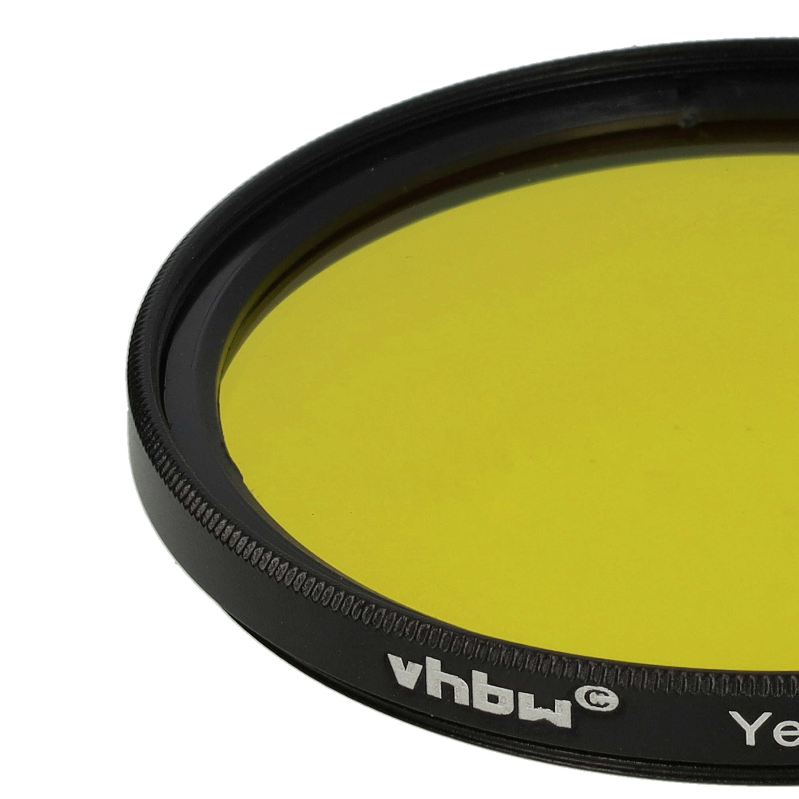 Ein gelber Filter mit schwarzem Rand. Die Marke "vhbw" ist sichtbar.
