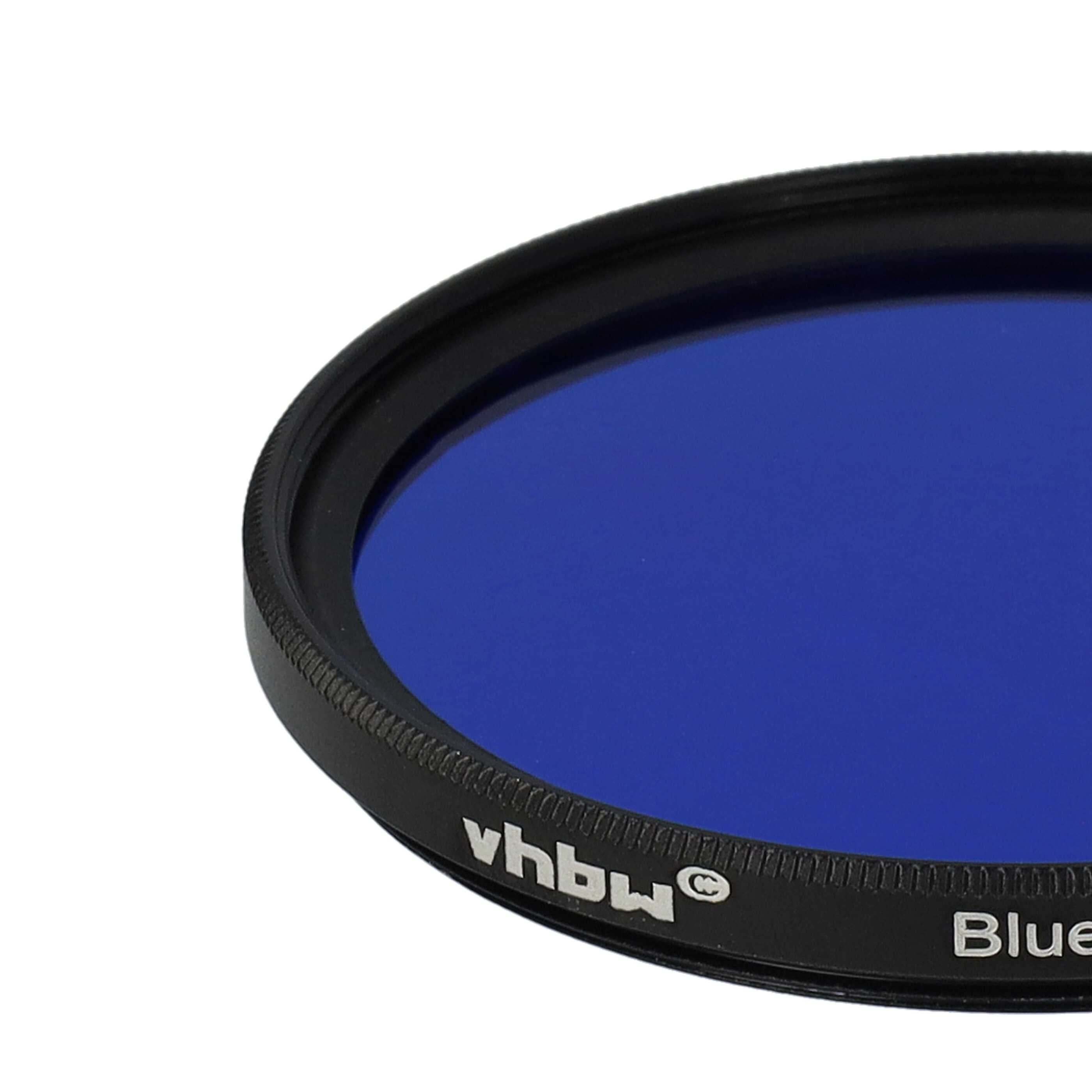Ein blauer Filter mit schwarzem Rand. Die Marke vhbw ist sichtbar. Der Filter befindet sich auf weißem Hintergrund.