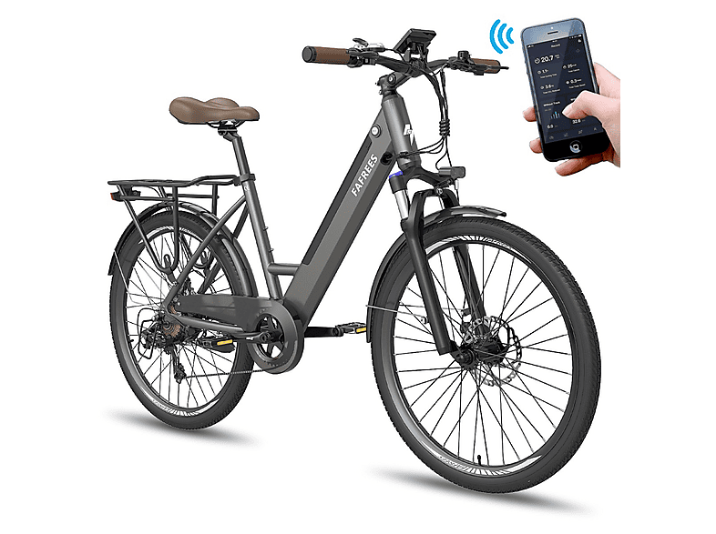 FAFREES F26-Pro Citybike (Laufradgröße: 26 Zoll, Unisex-Rad, 522 Wh, Schwarz)