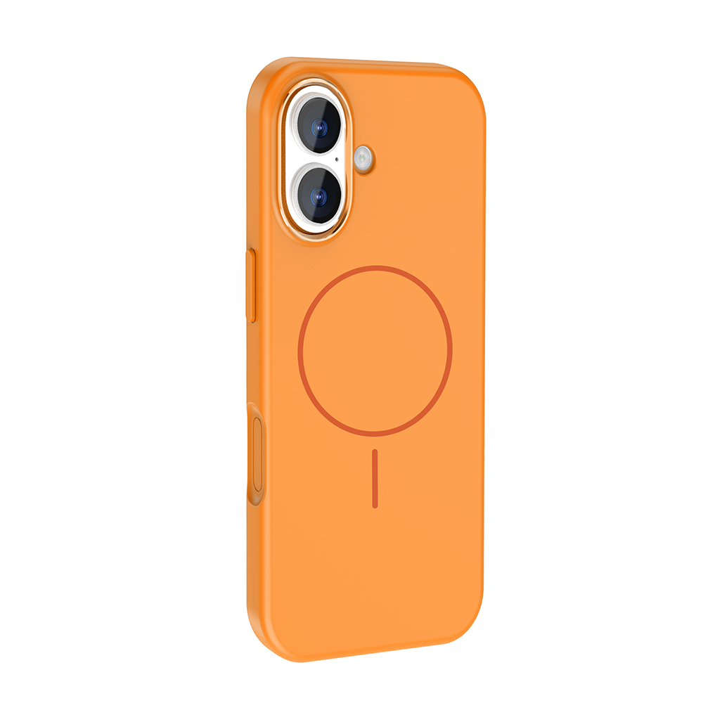 GPACK iPhone 17 Uyumlu Edi Silikon M-Safe Şarj Özellikli Telefon Kılıfı Turuncu