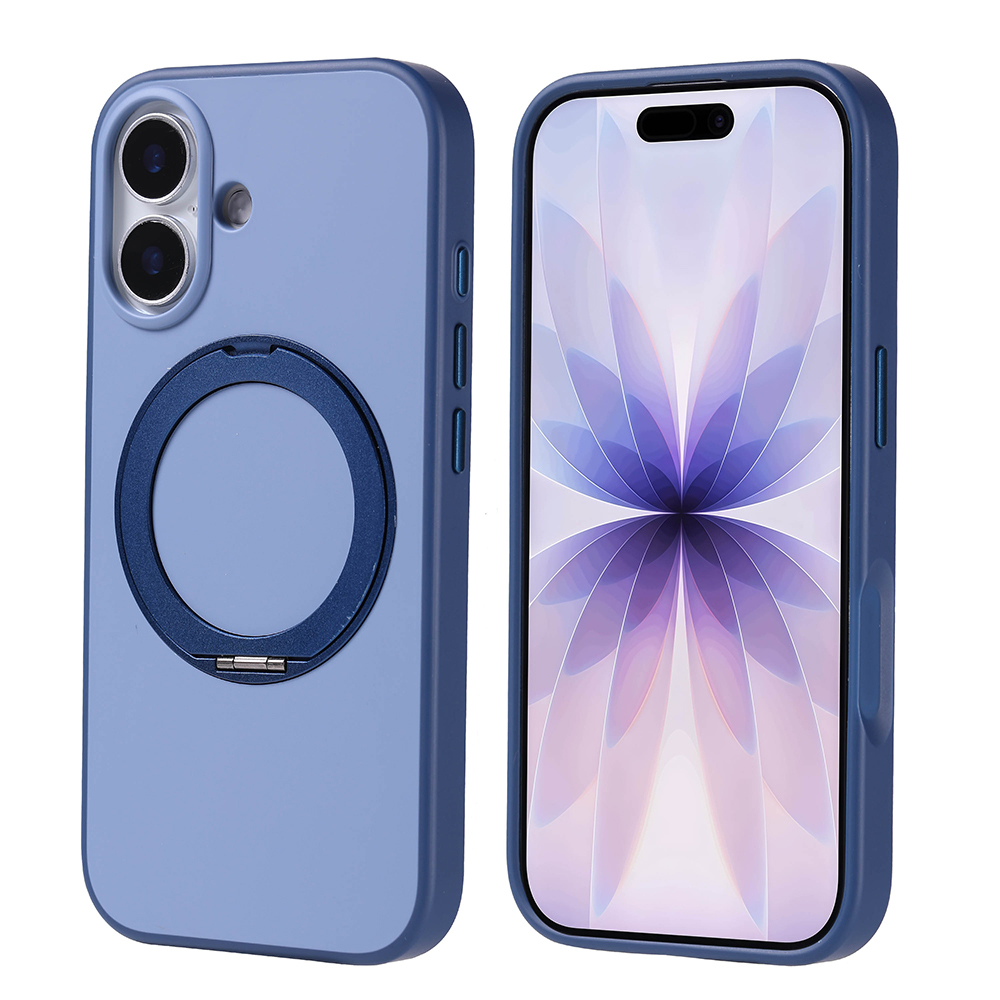 İki telefon kılıfı. Biri koyu mavi halkalı açık mavi, diğeri ise çiçek desenli bir telefon ekranı gösteriyor.
