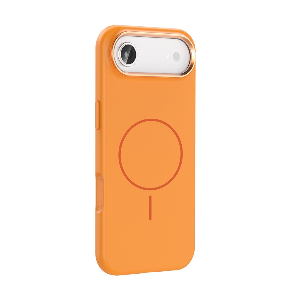 GPACK iPhone 17 Air Uyumlu Edi Silikon M-Safe Şarj Özellikli Telefon Kılıfı Turuncu
