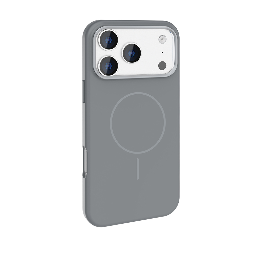 GPACK iPhone 17 Pro Max Uyumlu Edi Silikon M-Safe Şarj Özellikli Telefon Kılıfı Titanyum Gri