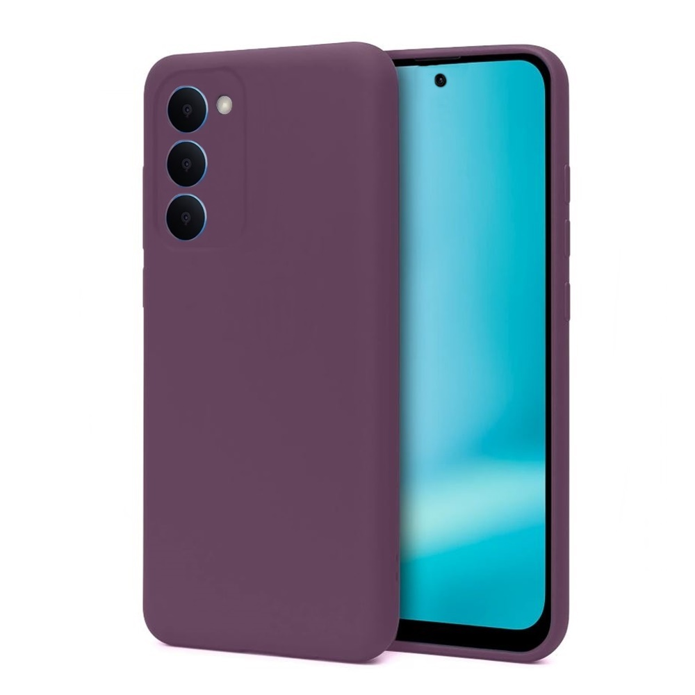 GPACK Xiaomi Redmi 15 Uyumlu Premier Silikon Telefon Kılıfı Mürdüm