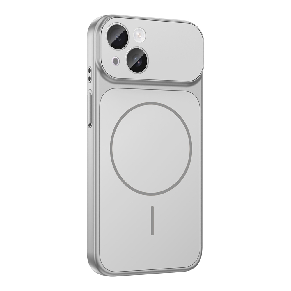 GPACK iPhone 13 Uyumlu Formen M-Safe Şarj Özellikli Kamera Korumalı Telefon Kılıfı Gümüş
