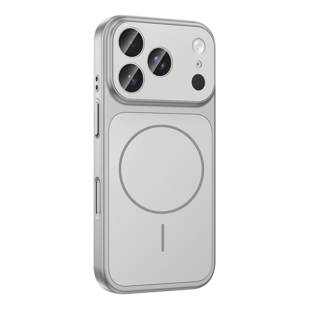 GPACK iPhone 17 Pro Max Uyumlu Formen M-Safe Şarj Özellikli Kamera Korumalı Telefon Kılıfı Gümüş