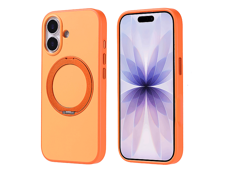 GPACK iPhone 17 Uyumlu Proton Silikon M-Safe Şarj Özellikli Standlı Telefon Kılıfı Turuncu