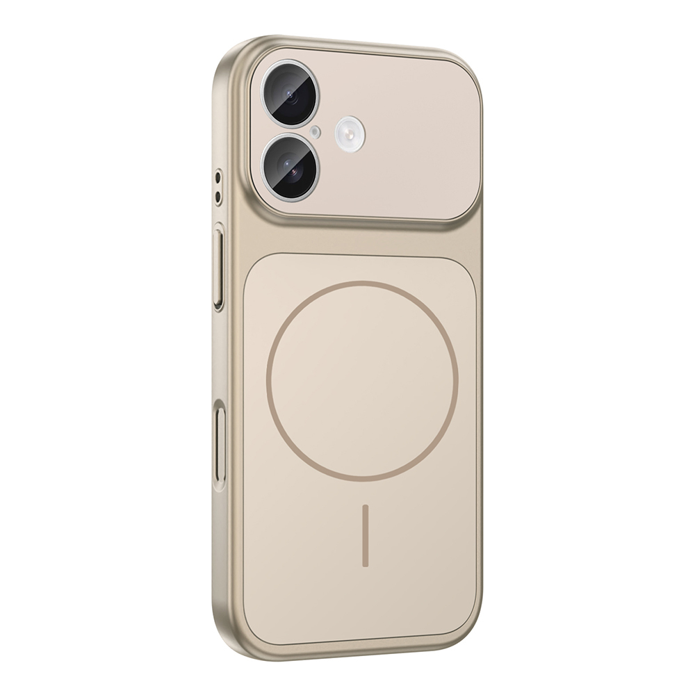 GPACK iPhone 17 Uyumlu Formen M-Safe Şarj Özellikli Kamera Korumalı Telefon Kılıfı Gold