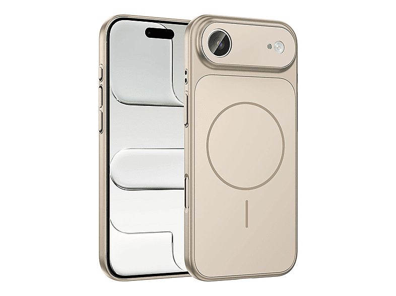 LOPARD iPhone 17 Air Uyumlu Mgsafe Şarj Özellikli Kamera Korumalı Formen Kapak Telefon Kılıfı Altın