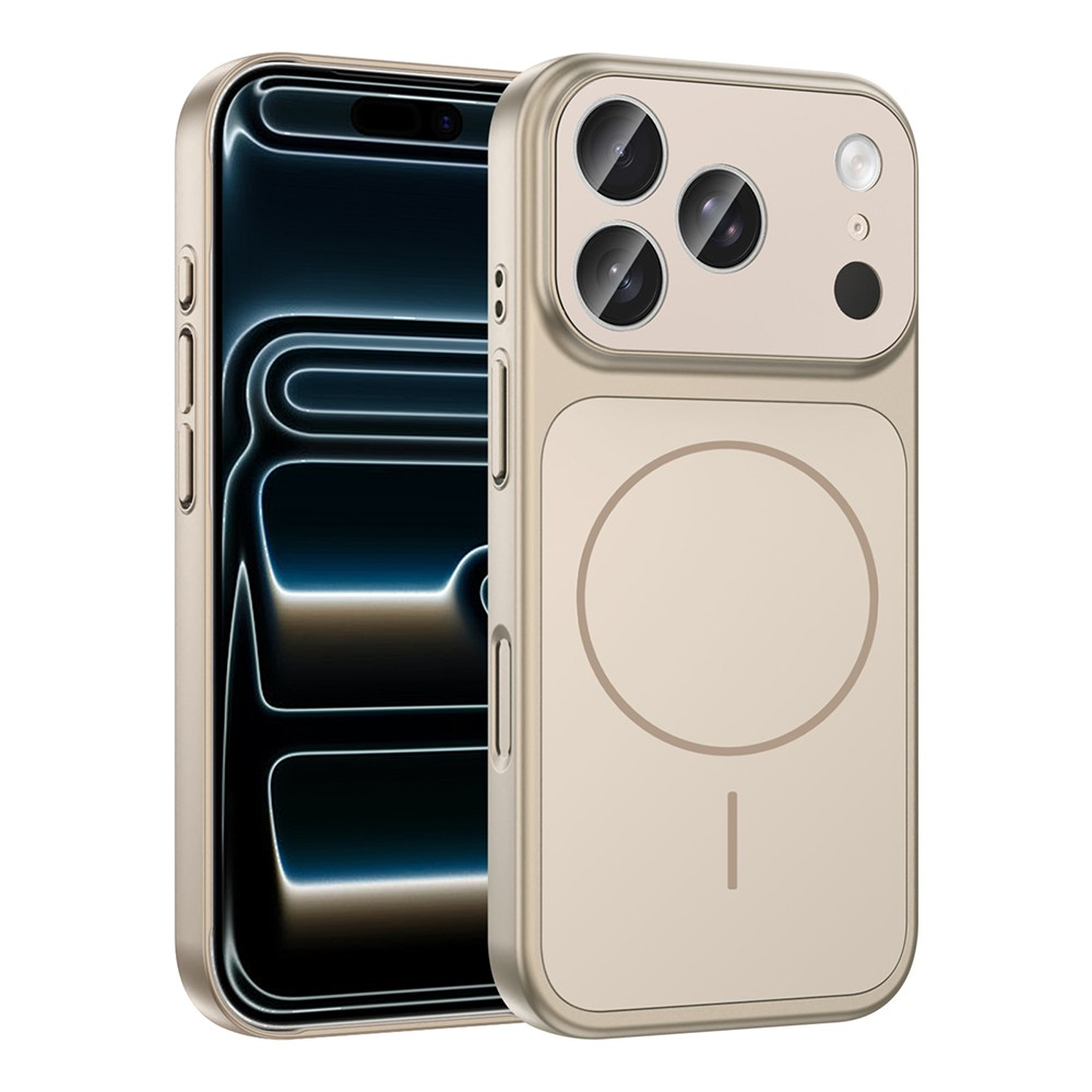 GPACK iPhone 17 Pro Max Uyumlu Formen M-Safe Şarj Özellikli Kamera Korumalı Telefon Kılıfı Gold