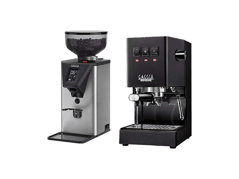 GAGGIA CLASSIC E24 PREMIUM SET RI9481 (Messingboiler) Siebträgermaschine BLACK
