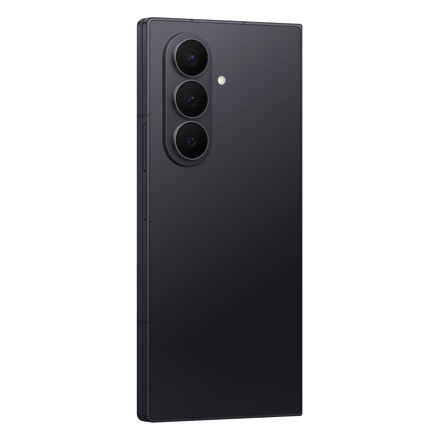 Czarny smartfon z trzema obiektywami i lampą błyskową z tyłu.