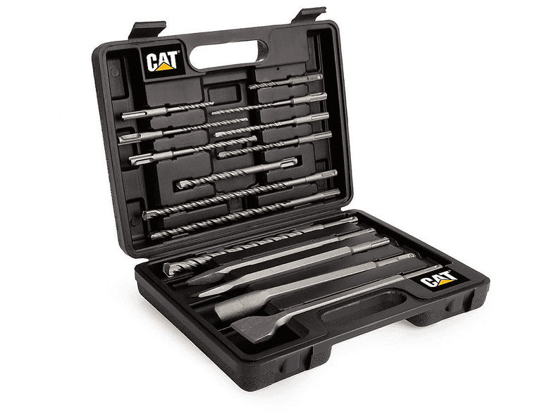 CAT DA03902 17 Parça Tungsten Karbür SDS-Plus Beton Kırıcı Delici Matkap Ucu Seti
