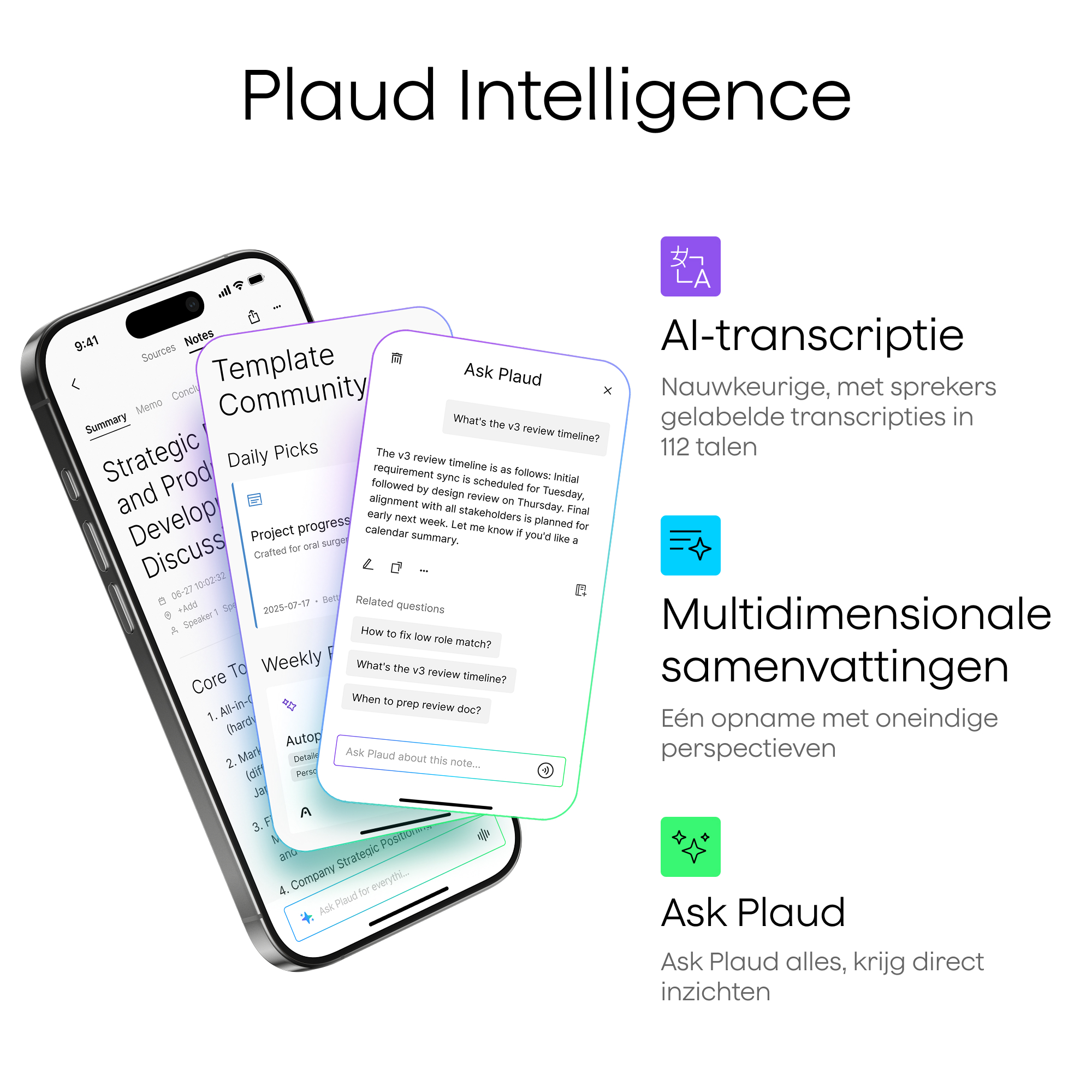 Telefon wyświetla interfejsy aplikacji. Pokazuje notatki, postęp projektu i okno czatu. Tło zawiera szczegóły i ikony aplikacji.