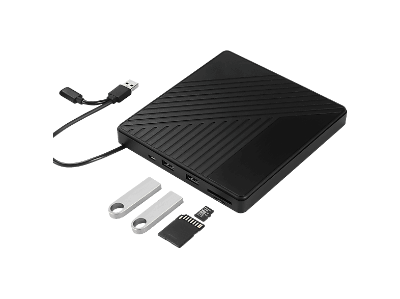 REAGLE Externes CD-Laufwerk DVD-RW USB 3.2 USB-C extern CD/DVD Brenner