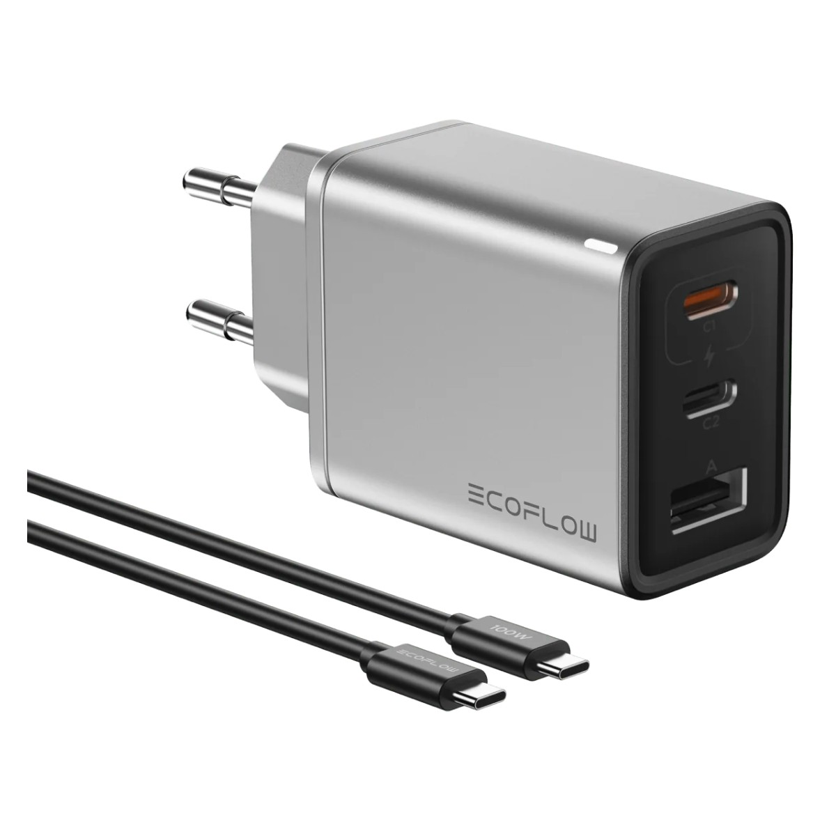 ECOFLOW RAPID 65W GaN Şarj Cihazı Gri