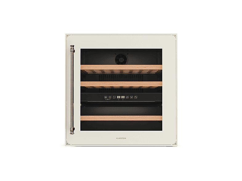 KLARSTEIN Vinsider Victoria 36 D Weinkühlschrank (EEK G, Vintage-Creme)