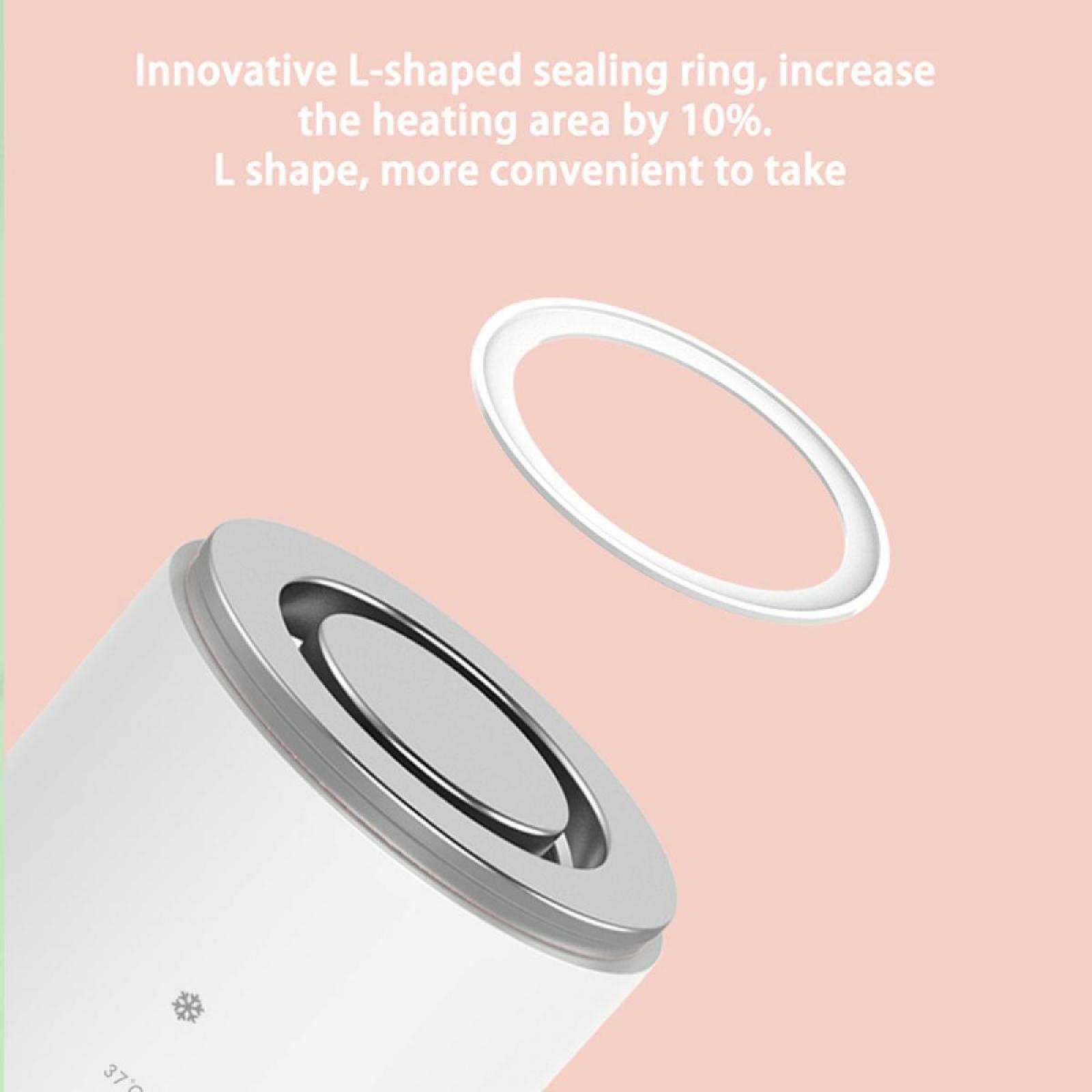 Ein weißer Zylinder mit silbernem Rand und ein weißer, L-förmiger Ring auf rosa Hintergrund.