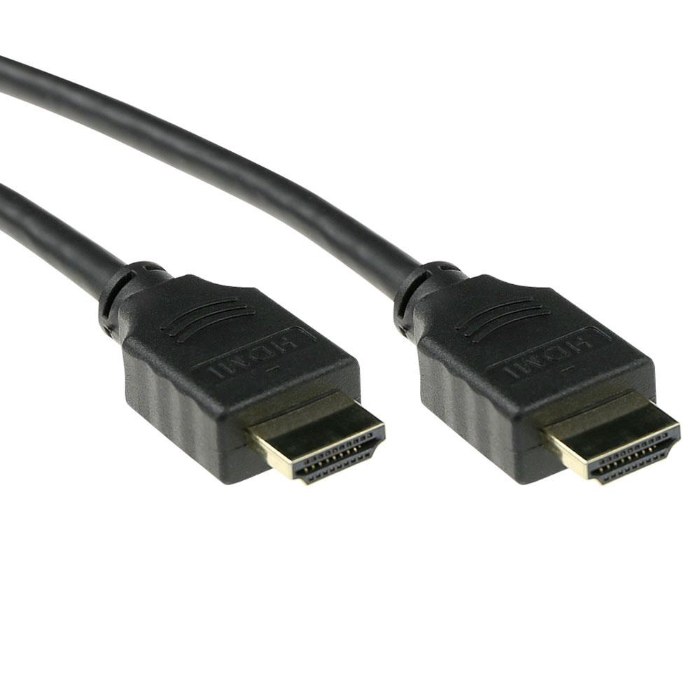 Zwei schwarze HDMI-Kabel mit Steckern. Die Kabel befinden sich auf weißem Hintergrund. HDMI steht auf den Steckern.
