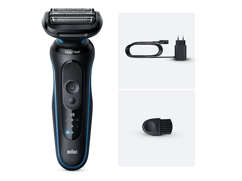 BRAUN Series 5 52-B1000S Islak ve Kuru Elektrikli Tıraş Makinesi Siyah-Mavi