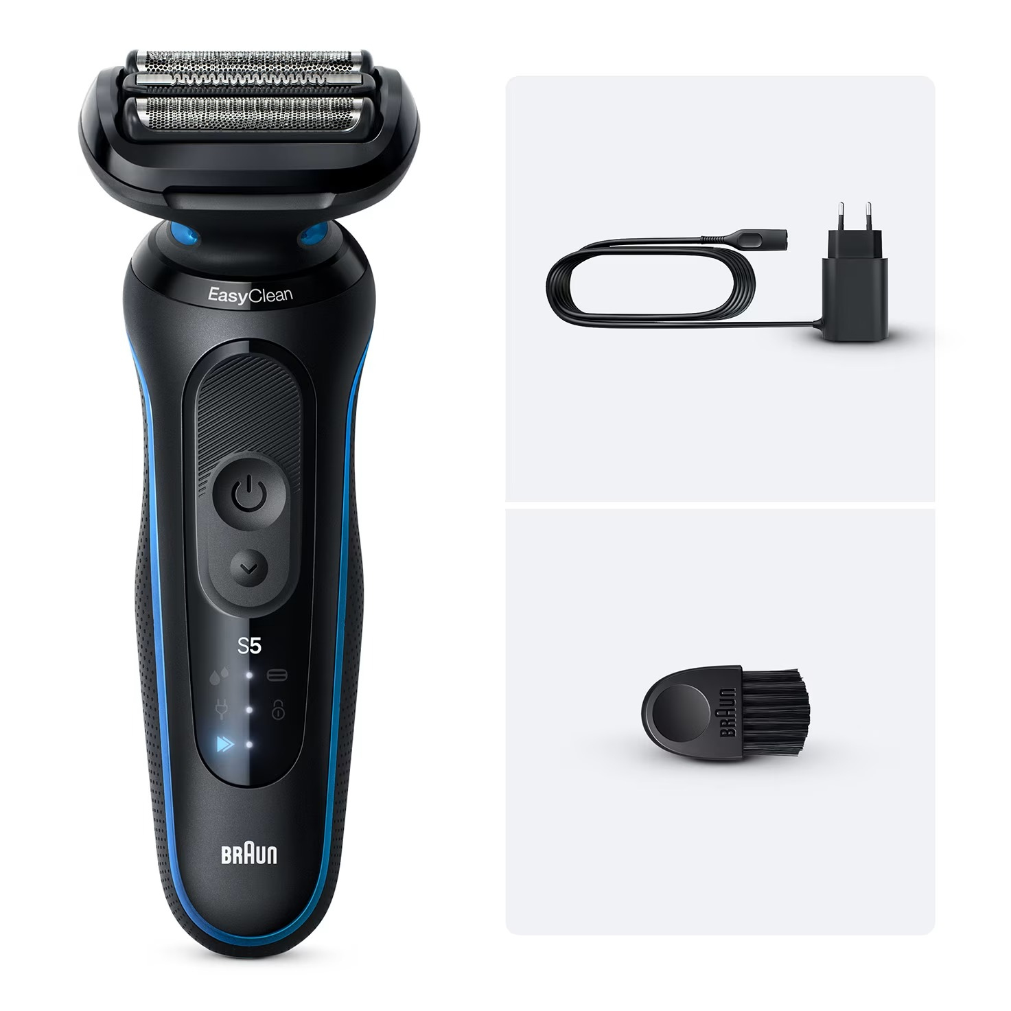 BRAUN Series 5 52-B1000S Islak ve Kuru Elektrikli Tıraş Makinesi Siyah-Mavi
