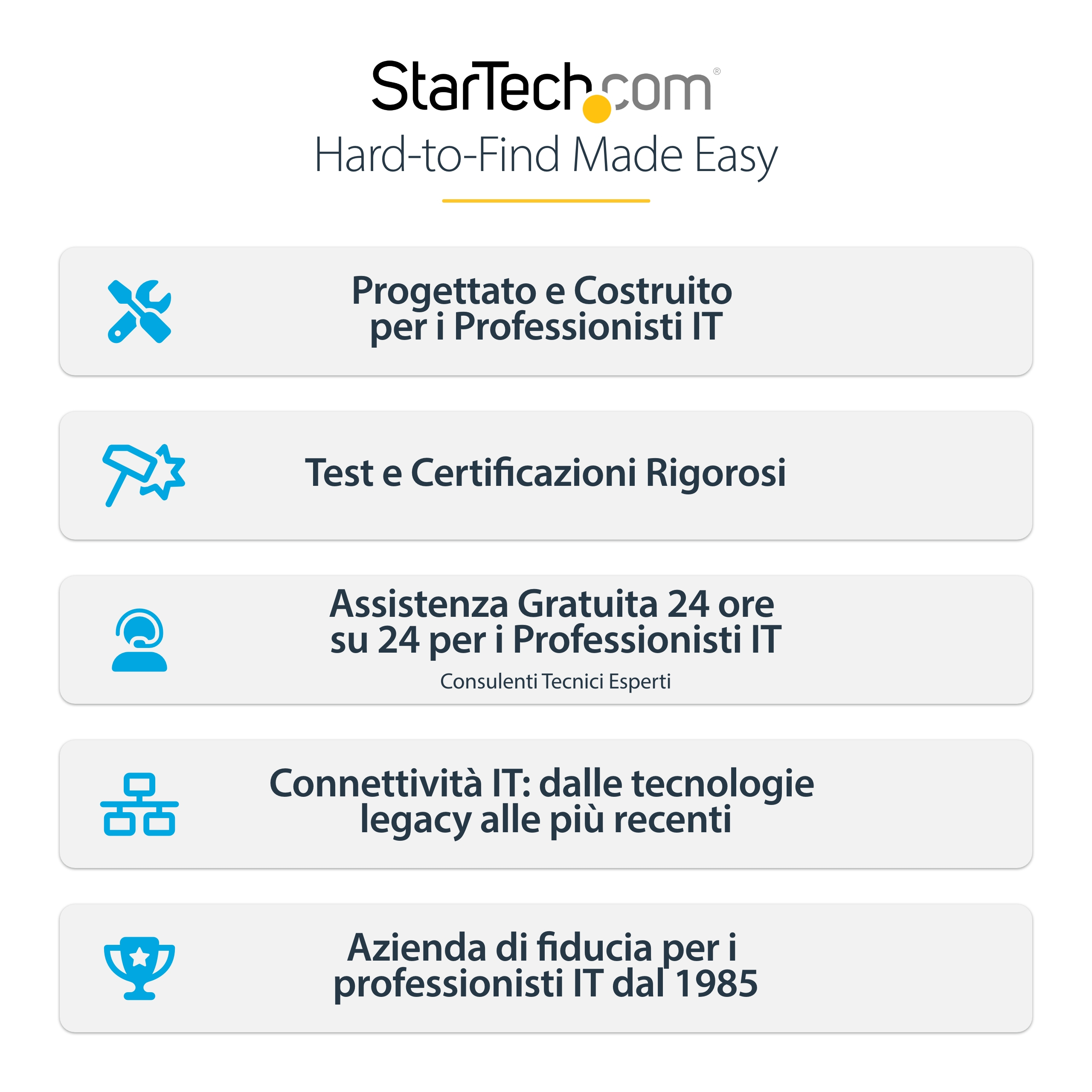 La imagen muestra un fondo blanco con texto e iconos relacionados con servicios y soporte de TI.