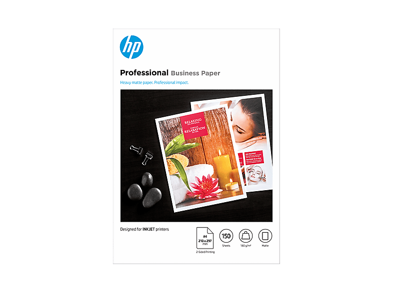 HP Professional Inkjet Matte FSC Paper 180 gsm-150 sht/A4/210 x 297 mm ...