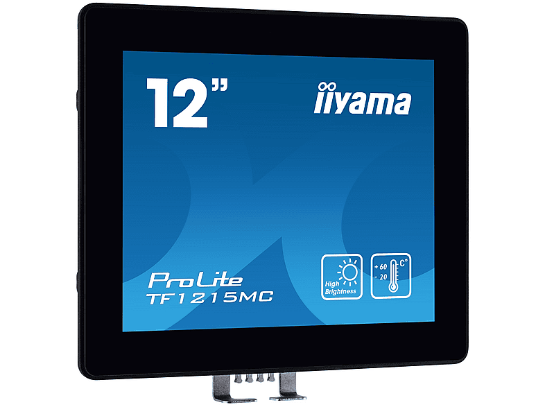 IIYAMA TF1215MC-B1 12,1 Zoll HD Monitor (25 ms Reaktionszeit , 60Hz , 60 Hz nativ)