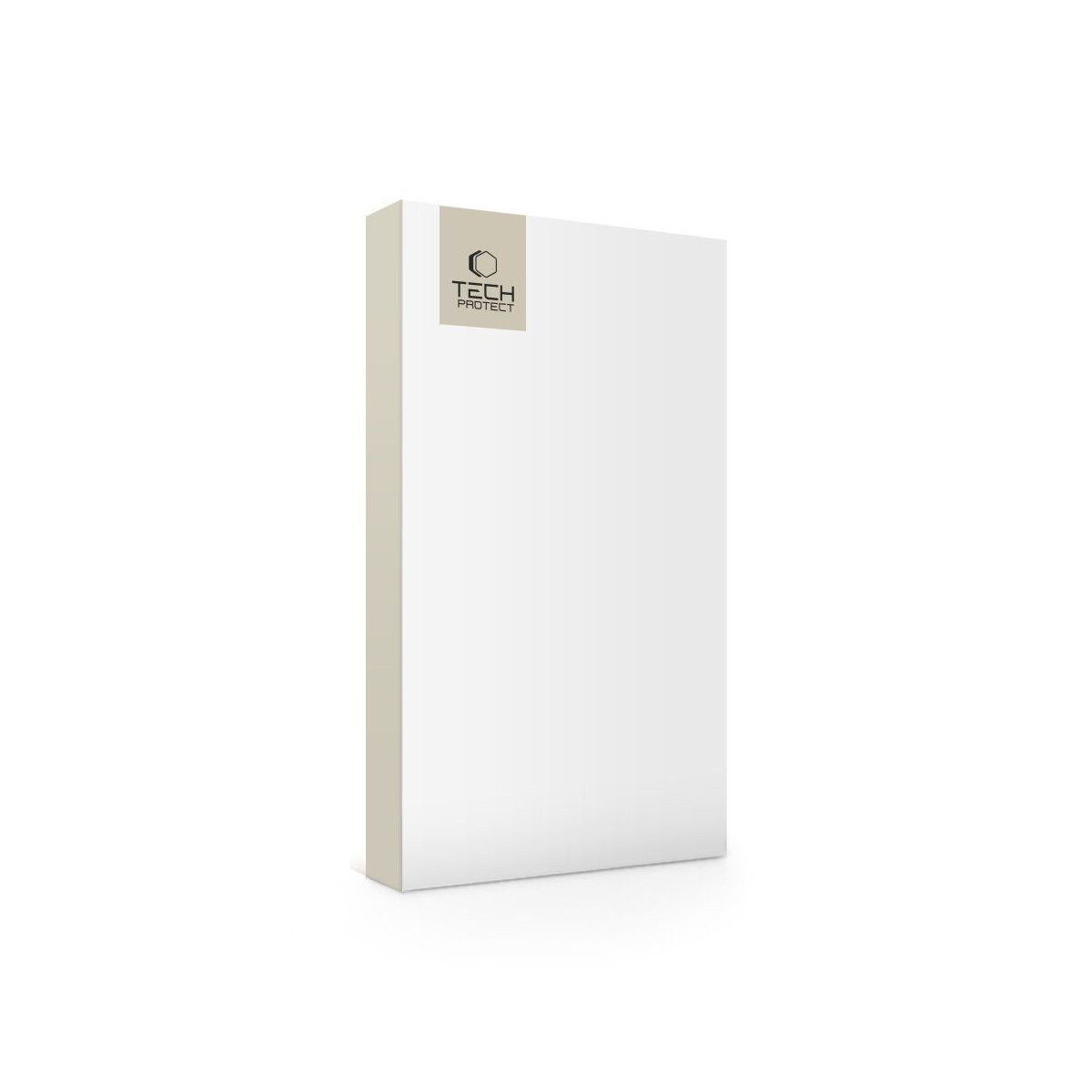 Une boîte de produit blanche avec un logo indiquant TECH PROTECT. Le fond est blanc.