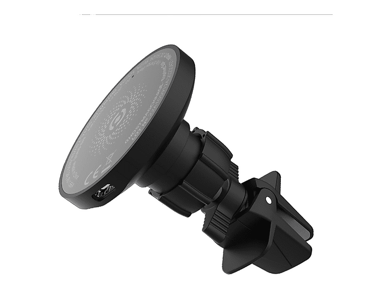 CELLY MagSafe Autohalterung mit kabellosem Laden 15W kabelloses Handy-Ladegerät Apple, Schwarz