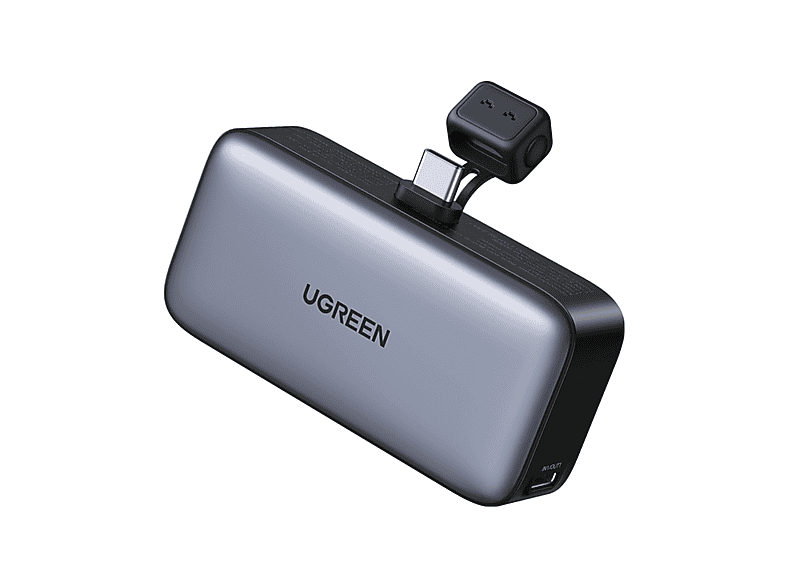 UGREEN 5000mAh Power Bank with Built-in USB-C Connector Powerbank 5000 mAh Grau