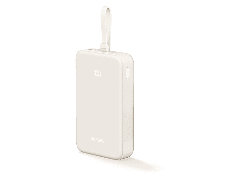 UGREEN 20000mAh Power Bank with Built-in Cable Powerbank 20000 mAh weiß