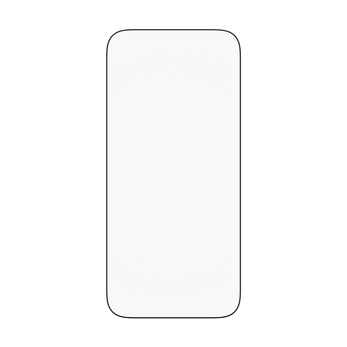 Un rectangle blanc aux coins arrondis, bordé de noir, sur fond blanc.