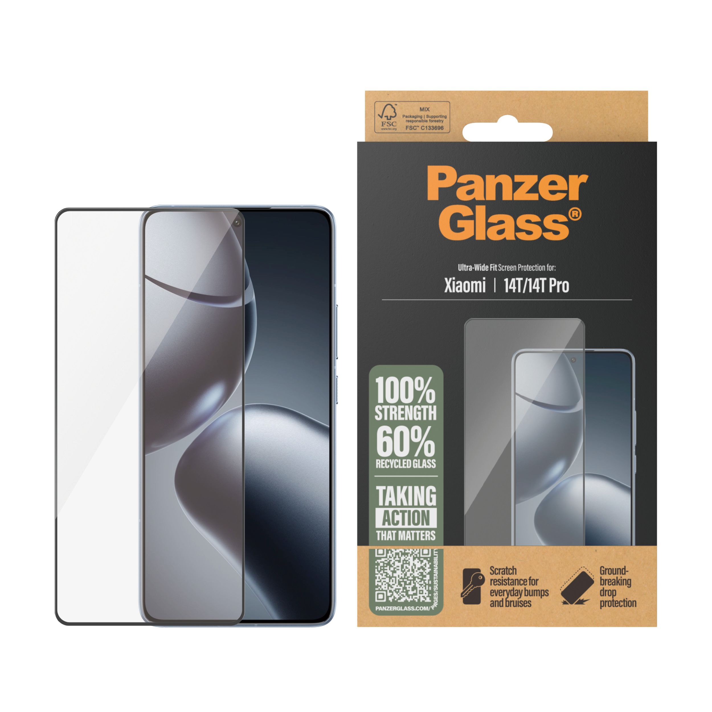 Verre Trempé pour Xiaomi 14T / 14T PRO [Pack 2] Film Vitre Protection Ecran Phonillico