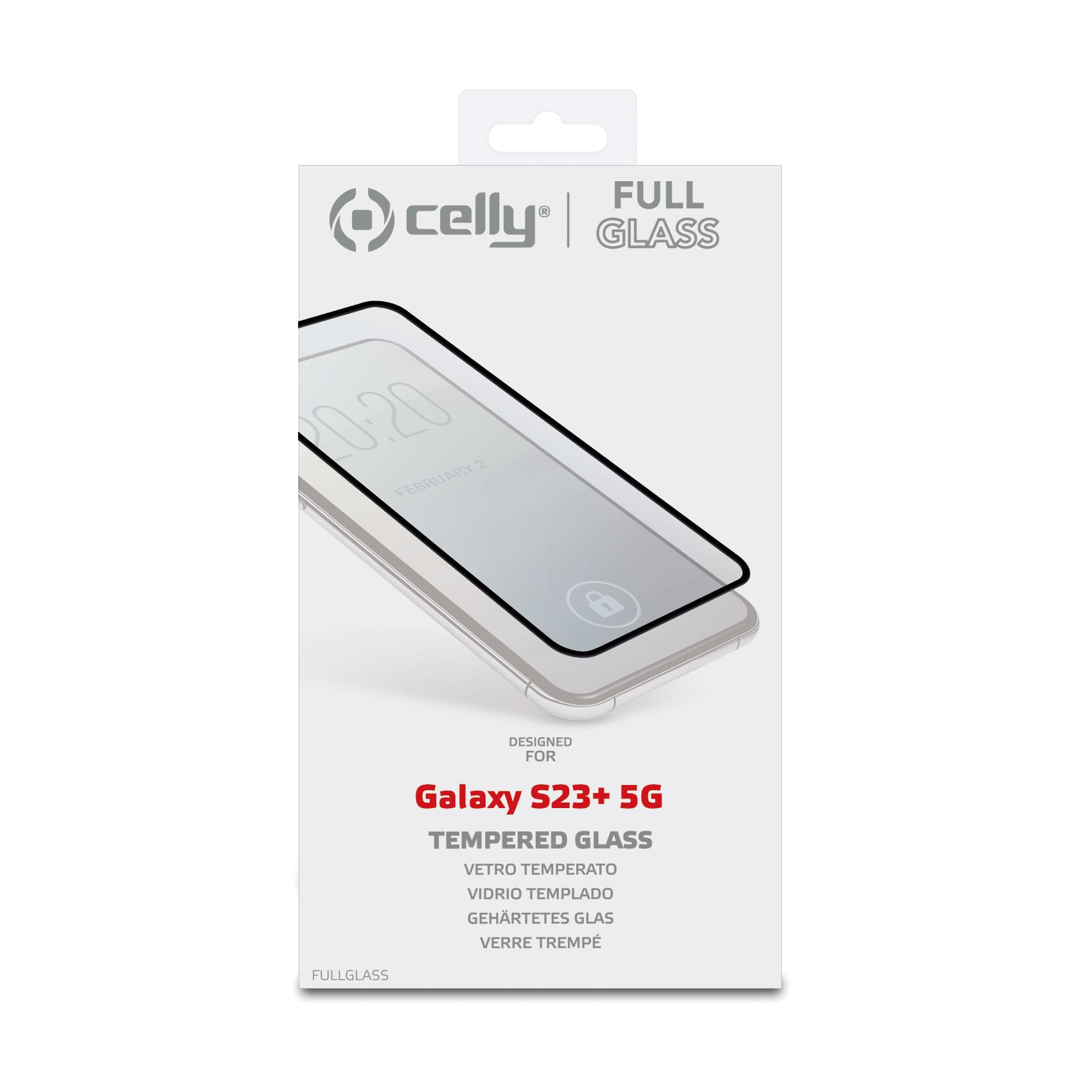 Una scatola di protezione per lo schermo del telefono. La scatola ha uno schermo del telefono e il marchio 'celly'.