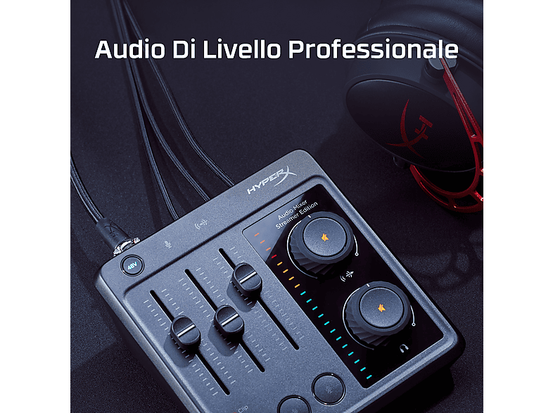 HYPERX 73C12AA AUDIO MIXER Audio Mixer, Schwarz | MediaMarkt