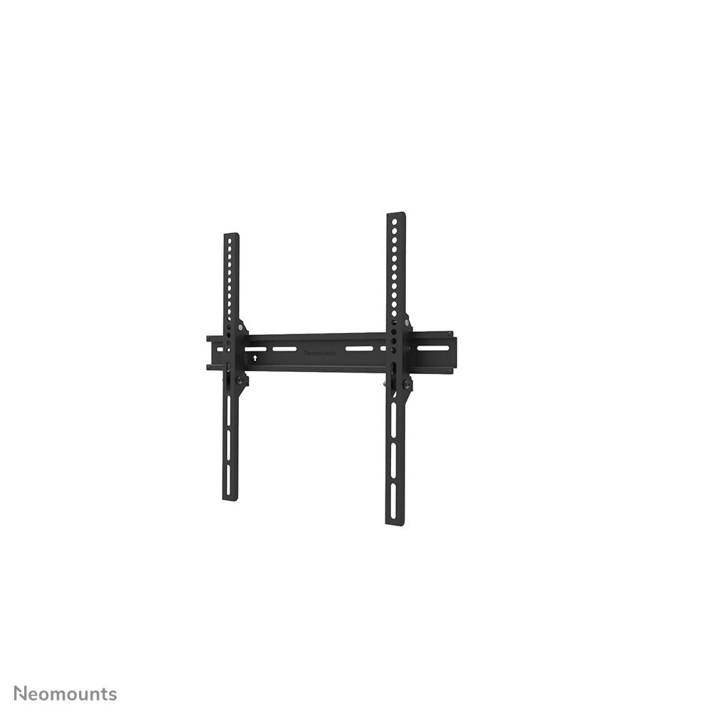 A black TV wall mount. It has two vertical bars with holes and a horizontal bar with the brand name on it.