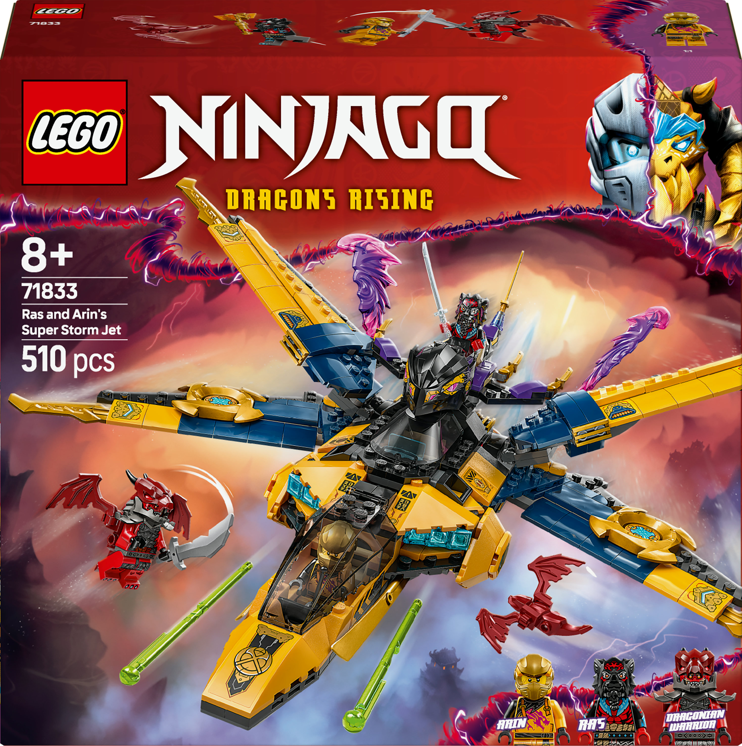 LEGO NINJAGO Ras ve Arin'in Süper Fırtına Jeti 71833