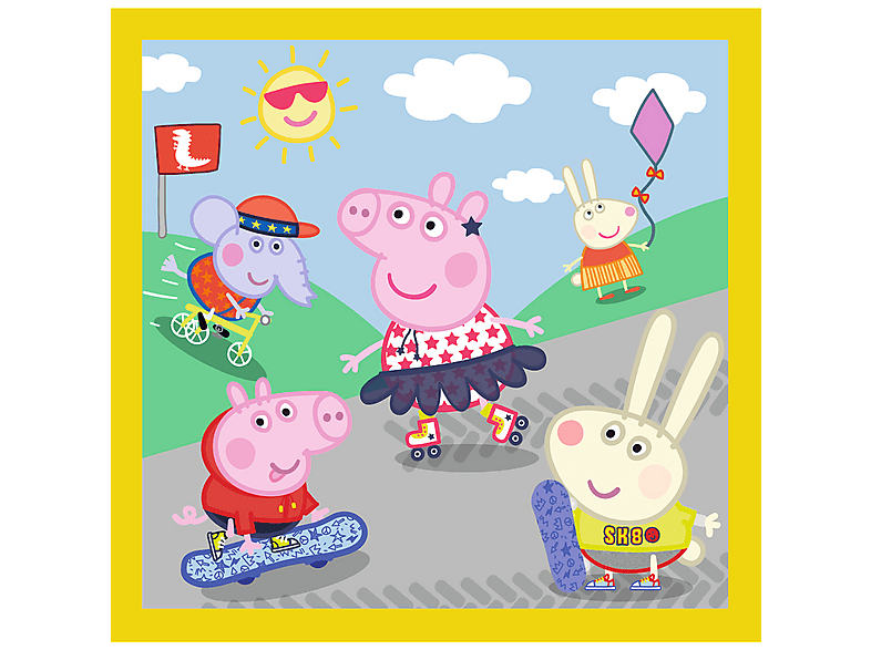 Trefl – Puzzle 3 en 1 : Peppa Pig, Le Pouvoir de l'Amitié - 3 x 50 Pièces, Ensemble de Trois Puzzles pour Les Enfants à partir de 4 Ans