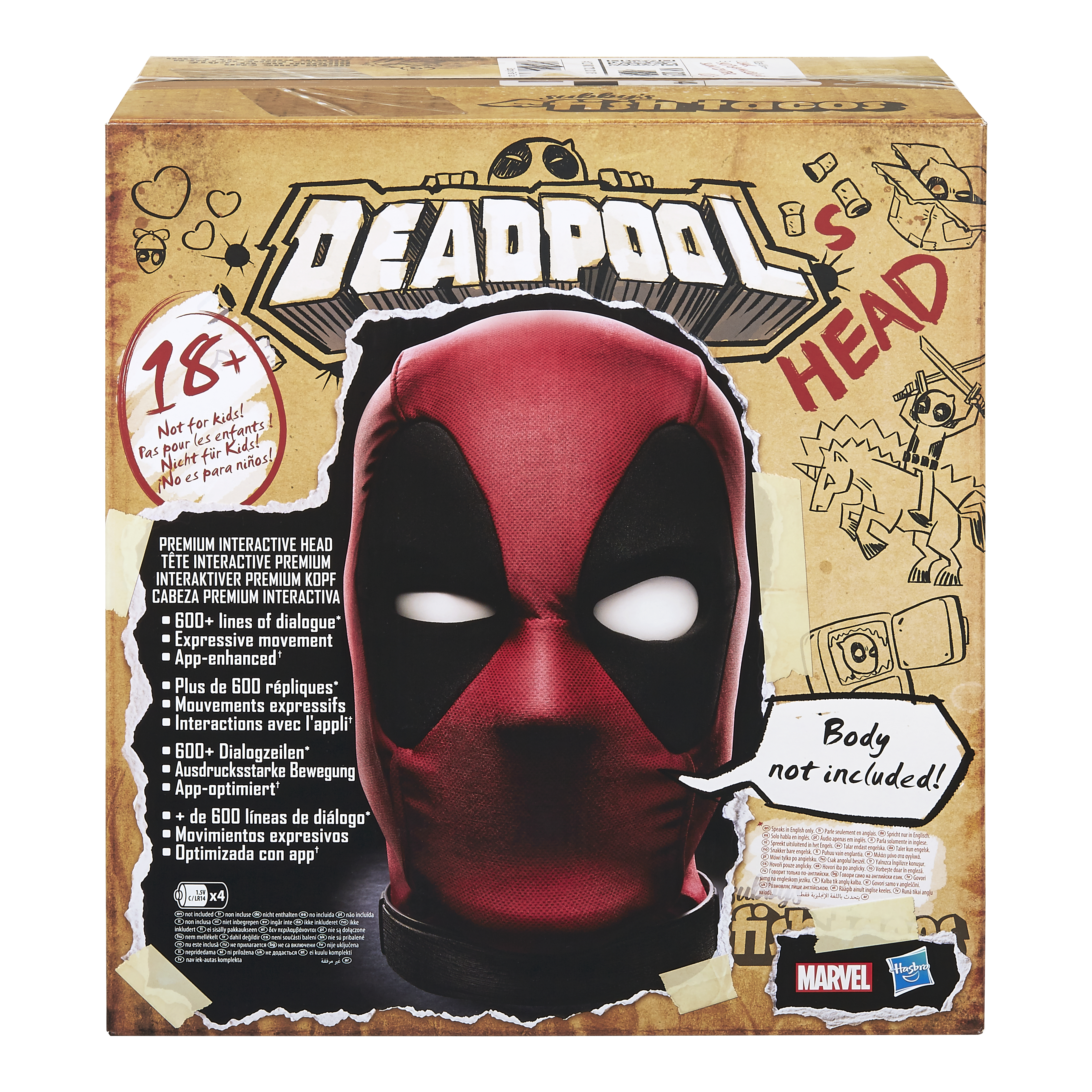 最終値下げdead pool head premium HASBRO Legends Deadpool's Head Premium İnteraktif Kafa Heykeli