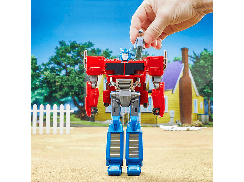 Figura Transformers EarthSpark Optimus Prime De 20 Cm Con Giro Y Figura Humana Robby Malto – Conversión 2 En 1 A Partir De 6 Años