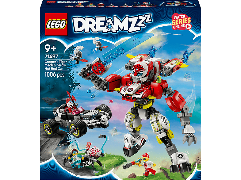 LEGO DREAMZzz Cooper'ın Kaplan Robotu ve Zero'nun Hot Rod Arabası