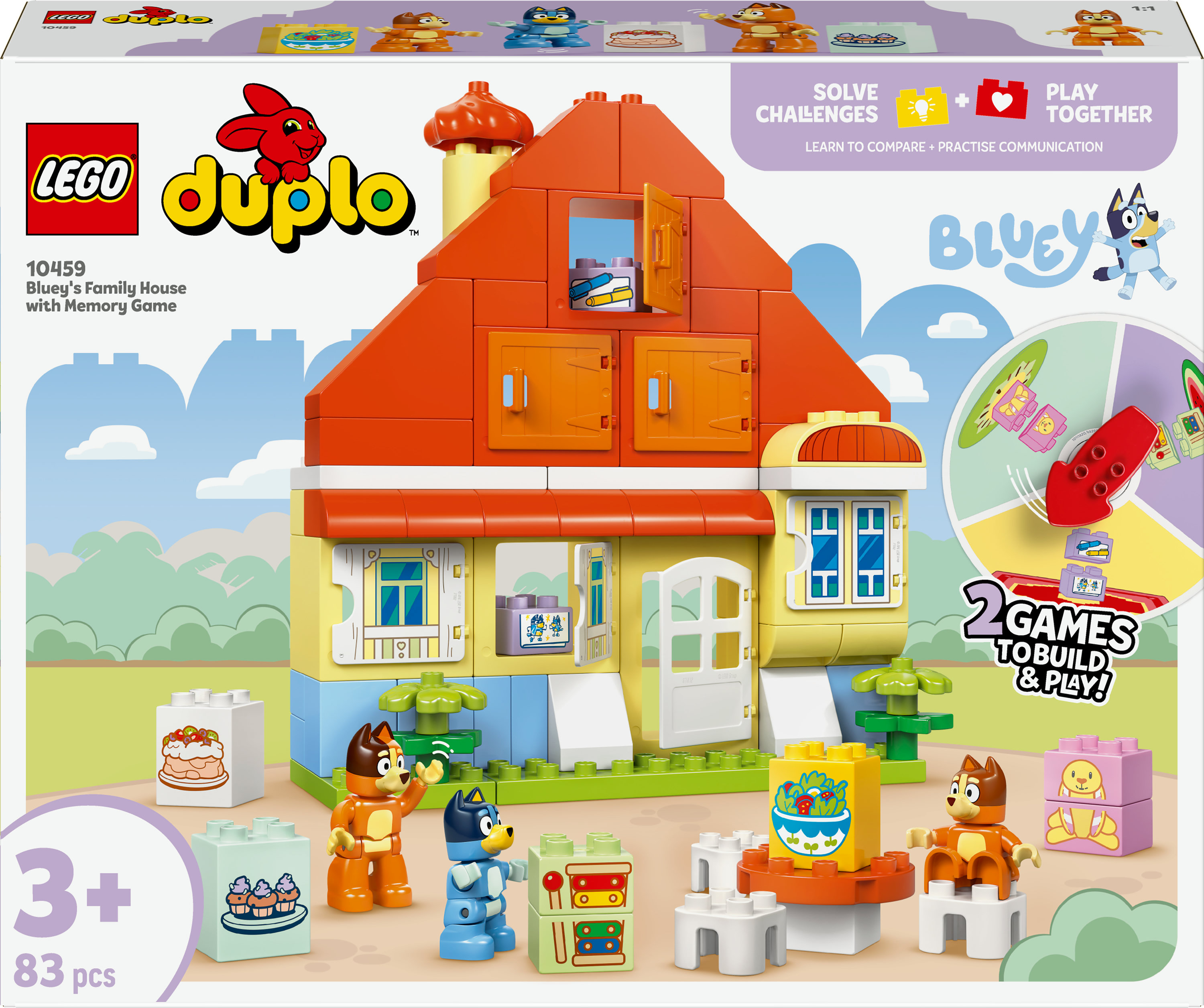 LEGO DUPLO Bluey Bluey Ailesinin Evi ve Hafıza Oyunu 10459
